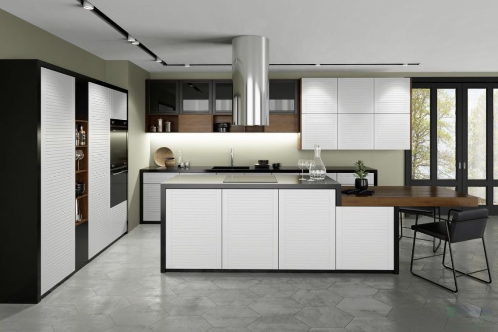 Кухонный гарнитур Велес с современными фрезеровками
